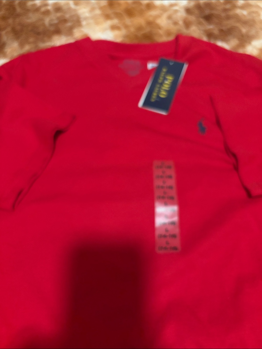 Ralph Lauren Kids Bright Red V-Neck